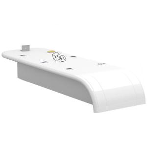 White Paint Baking Veneer Conference Table and Chairs Set with Extendable Function