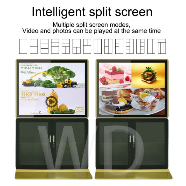 49 Inch 2160P Android 2GB RAM Floor Standing Digital Signage With File Cabinet