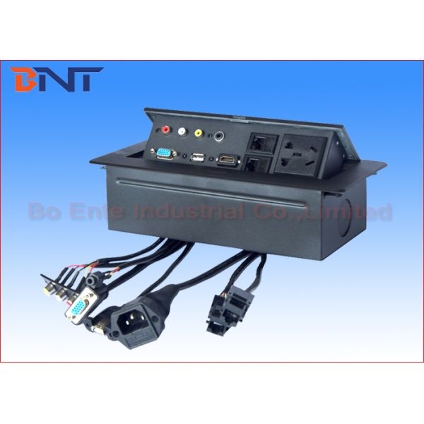 Conference Universal Desk Pop Up Sockets Zinc Alloy With HDMI VGA Socket
