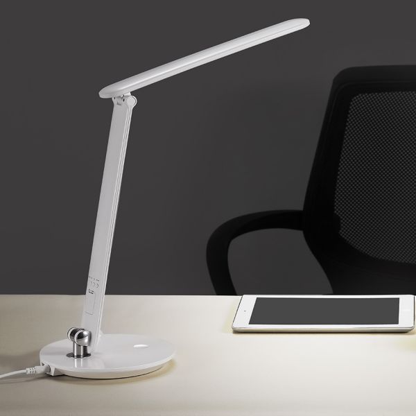 Rechargeable Bedside LED Reading Lamp Warm White 3300K USB Plug Charge