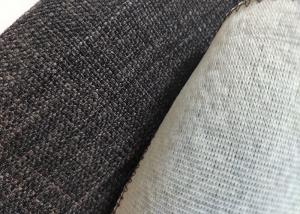 Quality Waterproof Gray Linen Upholstery Fabric Polyester Blend wholesale